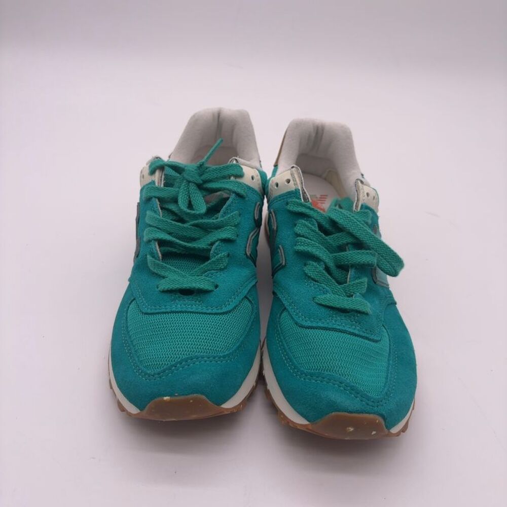 New Balance New Balance Teal and Tan Retro Running Sneakers - Picture 3 of 5